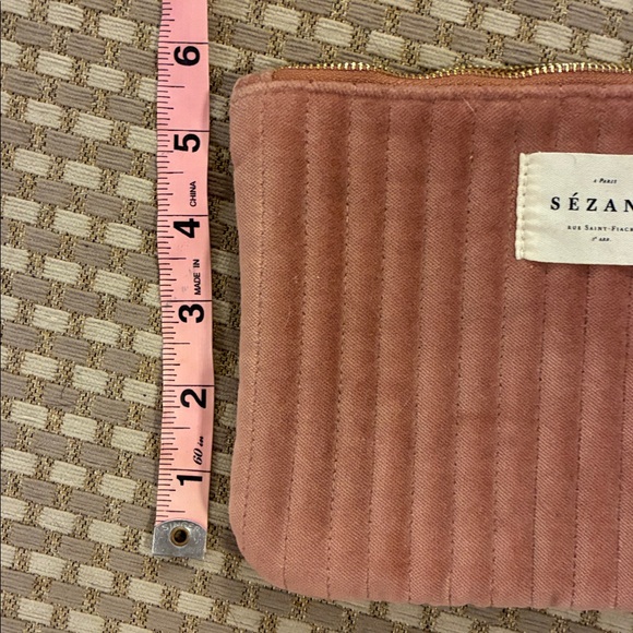 Sezane Pink Velvet pouch - Picture 6 of 6